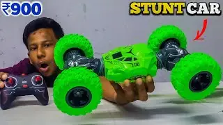 ₹900 Rupay RC Moka Stunt CAR Double Sided Radio Control Unboxing & Testing - Toy Unbox wala ali