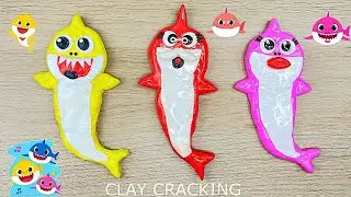 Rainbow baby shark square clay crackingcompilation 무지개 네모 아기상어 점토 부수기 위 주로 편집 