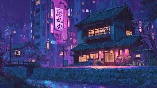 Tokyo Station Glows Rain Music 🌌 80s Japan City Lofi Late drives Gentle Moments