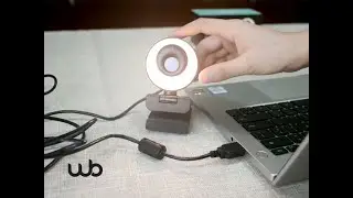 Webcam WB PRO Ring Light 60 FPS Full HD 1080p 3 Temperaturas Tampa de Privacidade Microfone Duplo