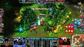 Ice Doublelift Jayce VS Fire Bjergsen Ezreal URF Highlights   Allstars 2014 Paris MUST SEE