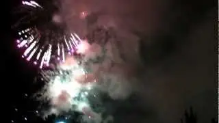 Fireworks at the end of the Worcester Festival (filmed by the River Severn - 27th August 12)