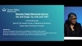 Sex and drugs: my rock and roll by Professor Amrita Ahluwalia, Stephen Paget Lecture 2023