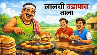 लालची वड़ापाव वाला | LALCHI VADHAPAAV VALA | Hindi Story | Stories in Hindi | Lalu Hindi Toons