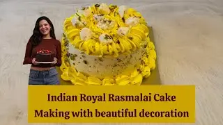 Indian Style Rasmalai Cake Making And Decorating #cake #youtube #cakedecorating #rasmalai #cakeideas