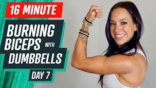 16 Min Burning Bicep Workout with Dumbbells - No Repeat | Steph Lyons Biceps