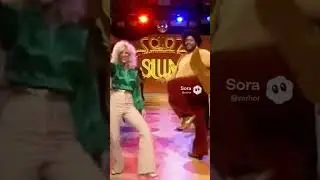 Marilyn Chambers dancing with big Leroy on Soul Train