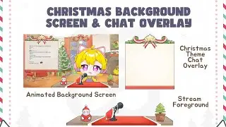 Christmas Background Screen Chat Overlay Festive Holiday Stream