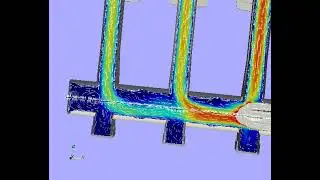 The fluid flow inside a thermal radiator