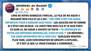 Lors de notre barbecue familial, le fils de ma sœur a regardé mon fils et a dit : 