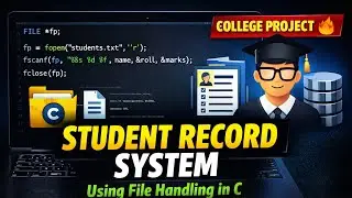 Student Record System Using File Handling in C | College Project | Beginner Friendly