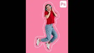 Wrap Text Around the Subject in Photoshop #graphicdesign