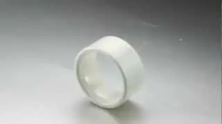 9mm Ring Size 9.5 White Ceramic Ring Classic