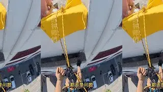 楼顶放绳子吊装空调外机全过程，欢迎观看 #空调安装 #空调安装维修 #高空作业安全第一  #修空调的钟师傅 #刺激紧张的游戏