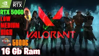 Valorant Fps Test With (RTX 5060 8GB) And Ryzen 5 5600g | 16 GB Ram