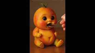 Adorable Kiwi Baby 🍏 | Funny AI Animation Shorts | Cute Fruit Character #games #gaming #pc #gameplay