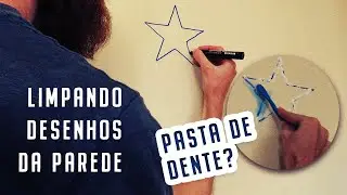 Limpando DESENHOS NA PAREDE | Caneta POSCA