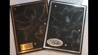 Embossed Magnolia Hello Card