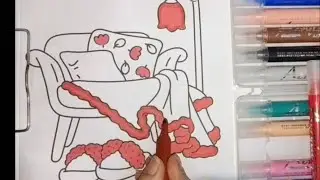 Easy Coloring Tutorial | Acrylic & Chotune Markers for Beginners. @ColorfullArt 