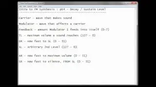 Intro to FM Synthesis pt 4 - Decay Rate - Sustain Level