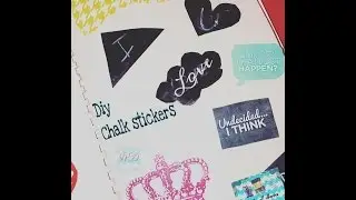 DIY back to school chalkboard stickers for books,planner,registers