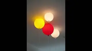 Colorful balloon-shaped lamps &ndash; artistic lamps, warm and cozy scenes in children's rooms