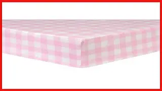 Pink and White Buffalo Check Deluxe Flannel Fitted Crib Sheet-Buffalo Check Print, Cotton Flannel,