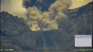 Letusan Strombolian Gunungapi Semeru Tgl 25 September 2023 Pkl 10.42 WIB