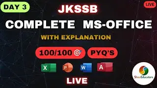 MS Office for JKSSB & SSC Exams | LECTURE 3  POWER POINT &  ACCESS