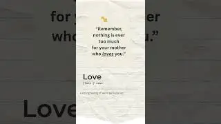 What does the word love mean to you?