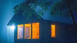 Powerful Rainstorm & Occasional Thunder ⚡ | Dark Night Ambience | HEAVY RAIN | RAIN | RAIN SOUNDS