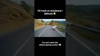 Crazy longboarding downhill ! #speed #skateboarding