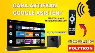 Cara aktifkan perintah suara di tv android Polytron ‼️ setting google assistant tv Polytron