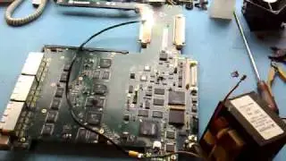 Microwave transformer used to blow up circuit board.