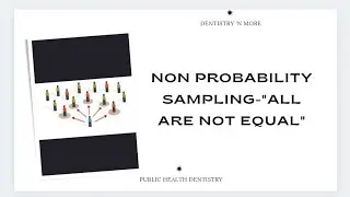 NON PROBABILITY SAMPLING-ALL ARE NOT EQUAL!!!