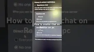 How to enable chat on Roblox on pc