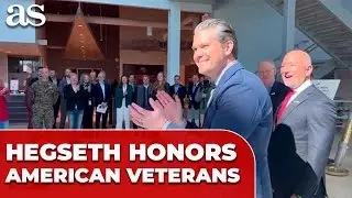 PETE HEGSETH delivers a HEARTFELT MESSAGE to CHEERING VETERANS &mdash; Jeff Bezos applauds alongside