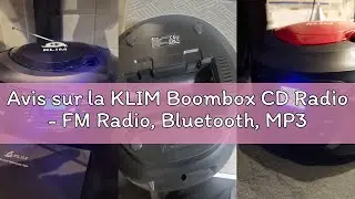 Avis sur la KLIM Boombox CD Radio - FM Radio, Bluetooth, MP3, USB, AUX - Rechargeable Batteries Incl