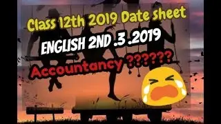 CBSE 2019 DATE SHEET ||cbse date sheet 2019 class 12