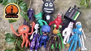 Menemukan Siren Head, Siren Huggy Wuggy, Captain America, Banbalena, Moon Drop, Stinger Flynn #siren