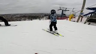 Chicopee skiing video clip on Feb18 2024