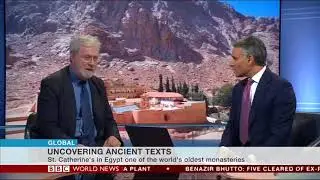 Saint Catherine Monastery Library - Prof. Pickwoad on BBC World News 2017 08 31 16 17 02