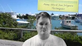 My Penny Stock Due Diligence Techniques