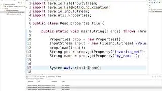 How to read properties file in java