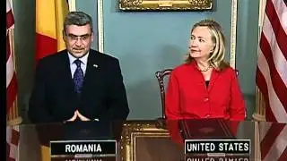 Secretary Clinton and Romanian Foreign Minister Baconschi on Ballistic Missile Defense Agreement