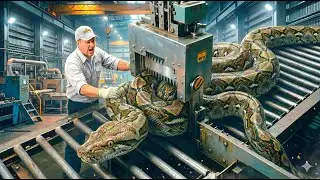 World’s Biggest Snake Skin Factory How Giant Pythons Become High End Fashion!