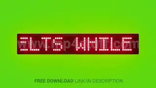 Use Seat Belts While Driving Scrolling Red Dot Matrix LED Text Animation on Green Screen Seamless Lo