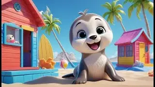 Sunny Seal Splashes Water | Playful Water Song for Toddlers | Fun Nursery Rhyme for Kids