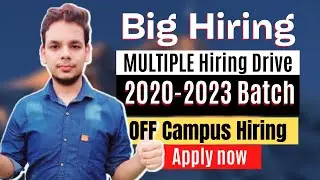 Mega Hiring Drive | OFF Campus Drive 2023 | 2020 | 2021 | 2022 | 2023 Batch Hiring Drive |Latest Job