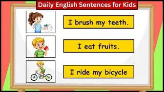 25 Daily Use English Sentences for Kids (At Home) | Learn Spoken English